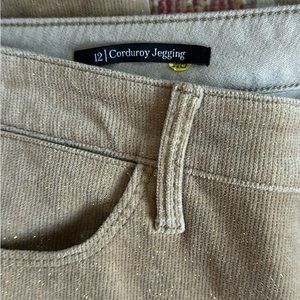 Talbots Size 12 “jeggings”. NWOT. Tan corduroy